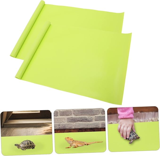 BESPORTBLE 2pcs Reptile Carpet Bedding Liner Non-tearable Mat for Tanks Easy to Clean Material for Lizard Snake Habitat