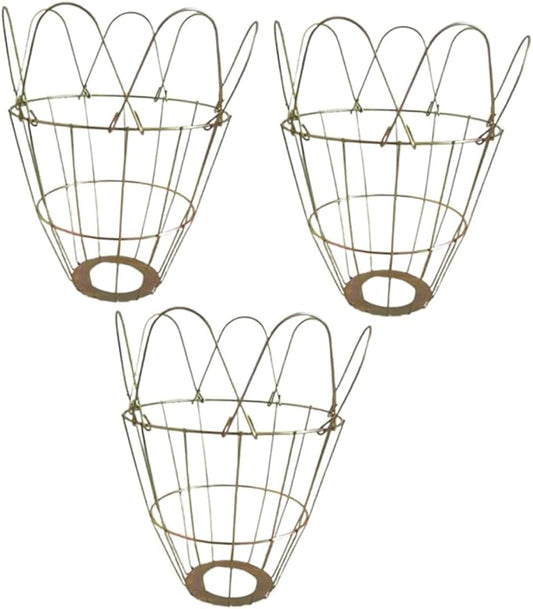 LIOOBO 3pcs Wear-Resistant Heating Bulb Cages for Reptiles and Livestock Safe Light Covers with Anti-Scald Design for Chickens and Animals