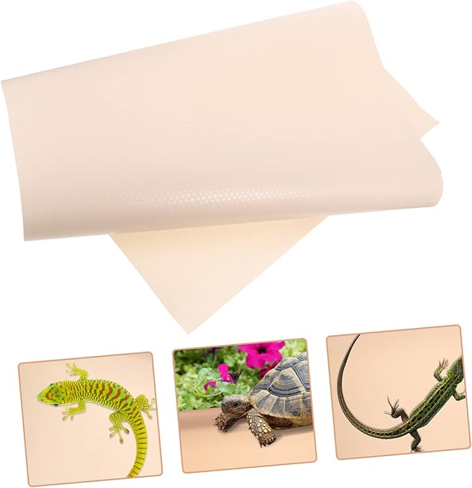 COLLBATH Reptile Carpet Mat for Terrarium Nonslip Bedding for Bearded Dragons Snakes and Lizards Material Protects Against Waste Gecko and Tortoise Tanks Pink