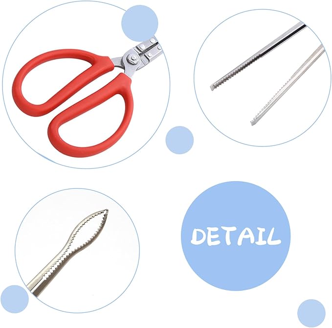 2 PCS Snake Feeding Tongs 15 Inch Extra Long Stainless Steel Reptile Feeding Tongs Including 1 Curved Mouth and 1 Straight Mouth Feeding Tong Tweezers for Ball Python Fish Aquariums Reptiles Snakes