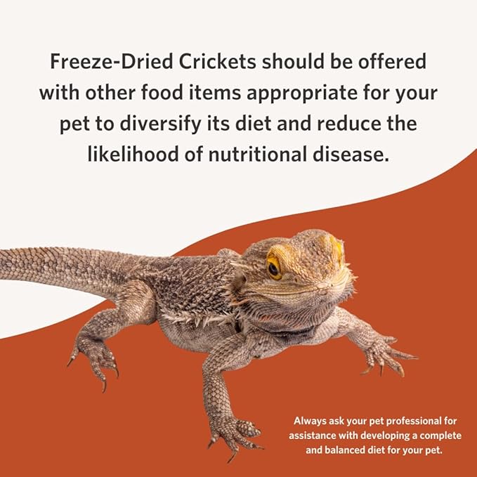 Fluker's Freeze Dried Crickets for Reptiles, Packed with Protein and Essential Nutrients, 1 lb. Value Pack