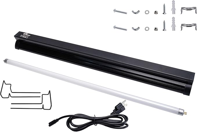 UVB Reptile Light, New Version T5 HO UVB10.0 Lighting Combo Kit, High Output UVA UVB,Compact UVB Lamp for Desert & Tropical Reptiles, Reptile Light Fixture 24W-22Inch
