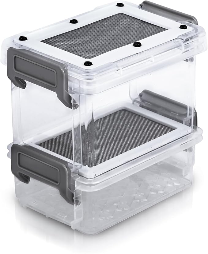 Mealworms Breeding Kit,to Breed Live Mealworms,Mealworm Feeder with Tweezers and Wheat Bran Bedding