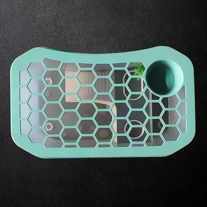 Mikikit Reptile Terrariums Reptile Terrariums Turtle Tank Aquarium, Turtle Habitat Reptile Plastic Terrarium Safe, Turtle Tank with Lid Tortoise from Climbing Escaping Glass Animals Reptisoil