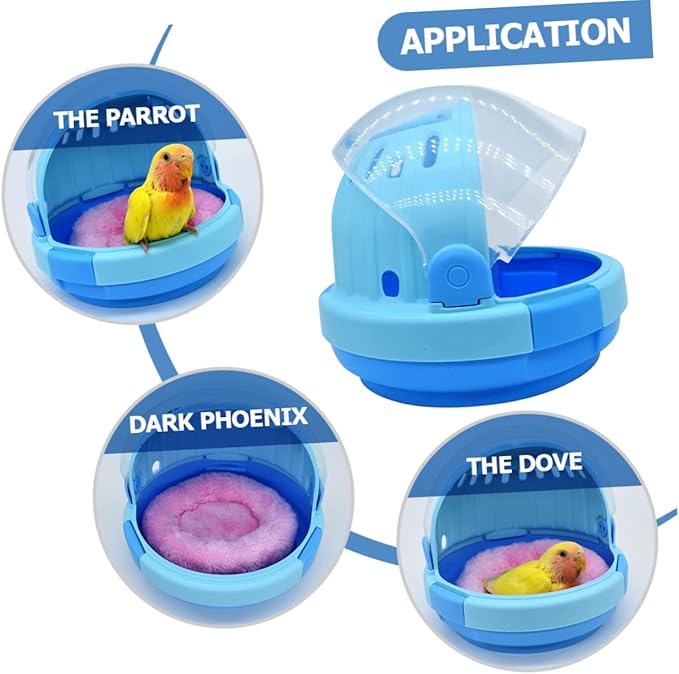 YARNOW Compact Travel Parrot Cage Handheld Bird Carrier Pet Birds Carrier Breathable Mesh