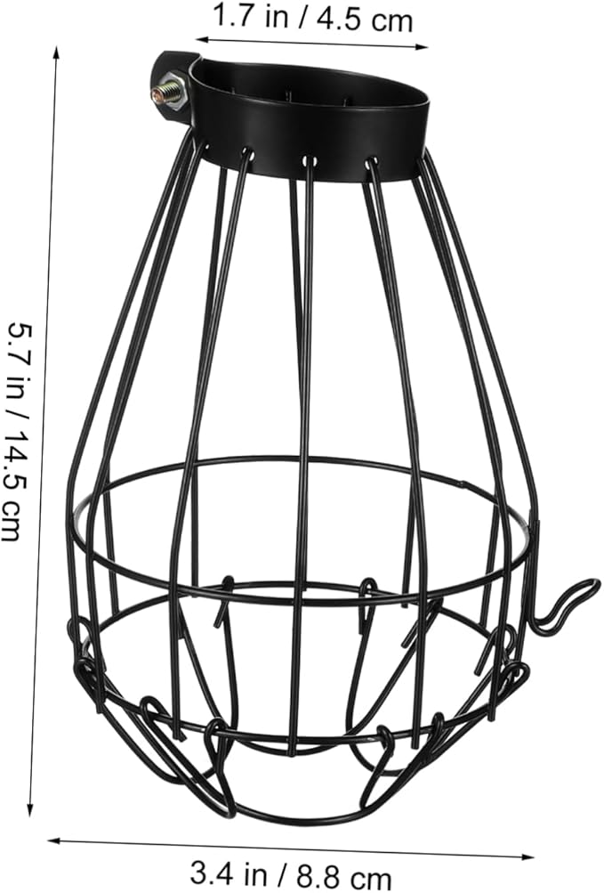Totority Heat Lamp Cage for Reptiles Prevent Scaled Reptiles Practical Iron Lampshade Easy Install Design