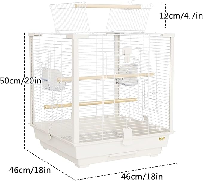 20inch Bird Carrier Travel Cage Cockatiel，Bird Aviary Indoor with Open Roof Outdoor Parrot Cage for Parakeet, Canaries, Budgies, Finch(Pink,3 pcs)