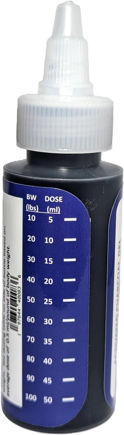 Activated Charcoal Gel 60ml EZ Dose Bottle (1-Pack) Pet Emergency First Aid Poison Antidote Treatment
