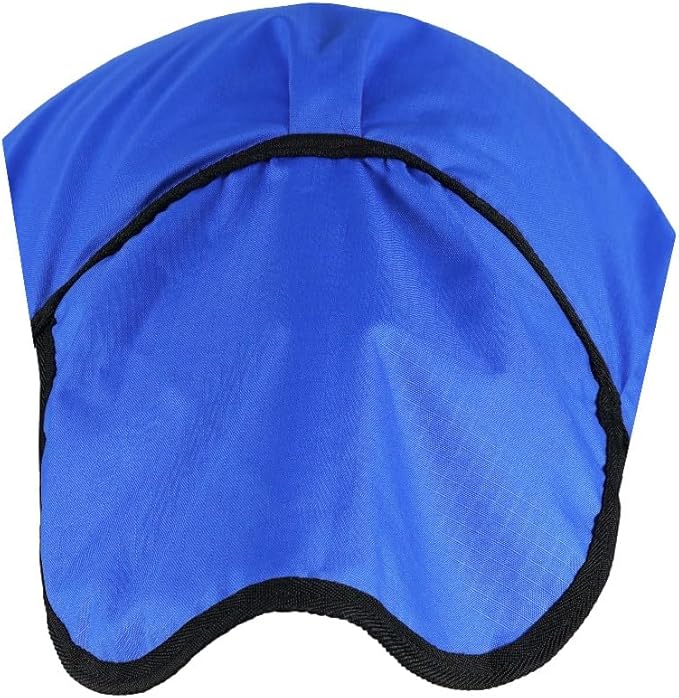 Horse Blanket 600D Ripstop Winter Turnout Blanket, 250 GSM Polyfill, 100% Waterproof & Breathable, Cold Weather Horse Blanket with Secure Fit (Blue w/Black Trim),Size-72