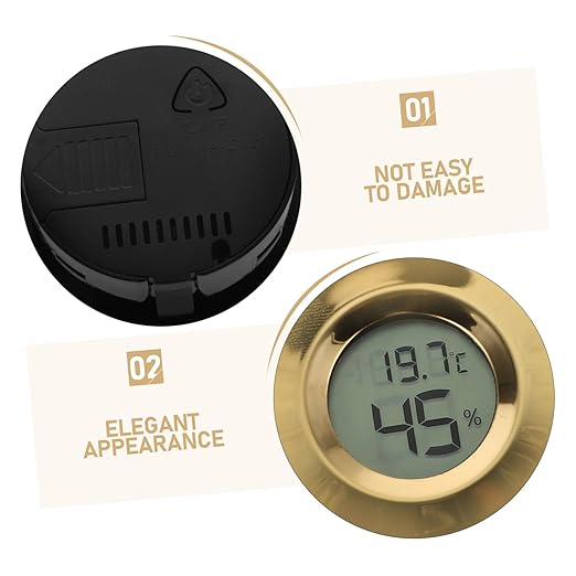 Beavorty Mini Digital Thermometer Hygrometer for Indoor Reptile Use LCD Room Humidity for Wine Cabinets Greenhouses and Rooms Accurate Temperature Humidity Control