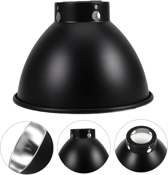 POPETPOP Reptile Heat Lamp Reflector Cover Heat Resistant Optical Cap for Optimal Light Distribution and Enhanced Thermal Efficiency Reptile Terrariums