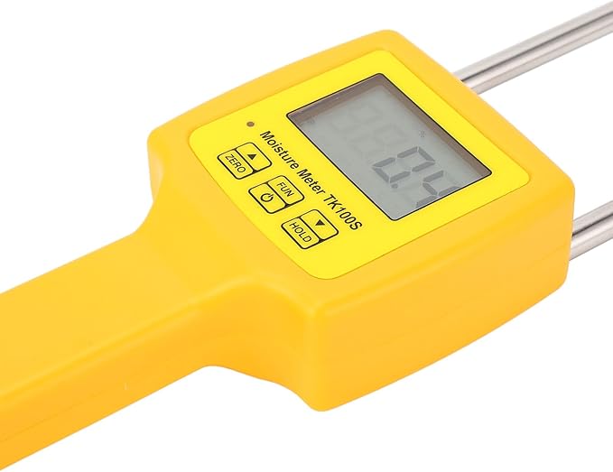 Hay Humidity Tester Quick Response Backlit LCD Display Portable Hay Bale Water Content Meter with Probe