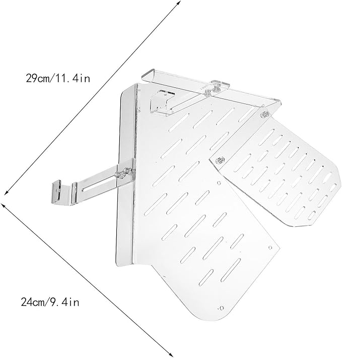 VANZACK Hanging Acrylic Turtle Basking Platform, Transparent Resting Terrace for Aquarium Habitat, Easy Installation, 11.41x8.66x9.44 Inches