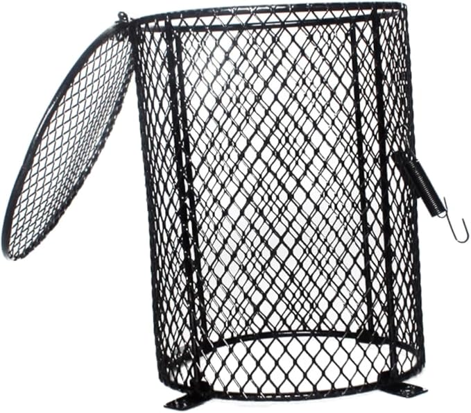 Milisten Reptile Scald Lampshade Cover for Heating Lamp Black Round PET Lampshade Suitable for Reptile Habitats and Terrariums Protects from Heat