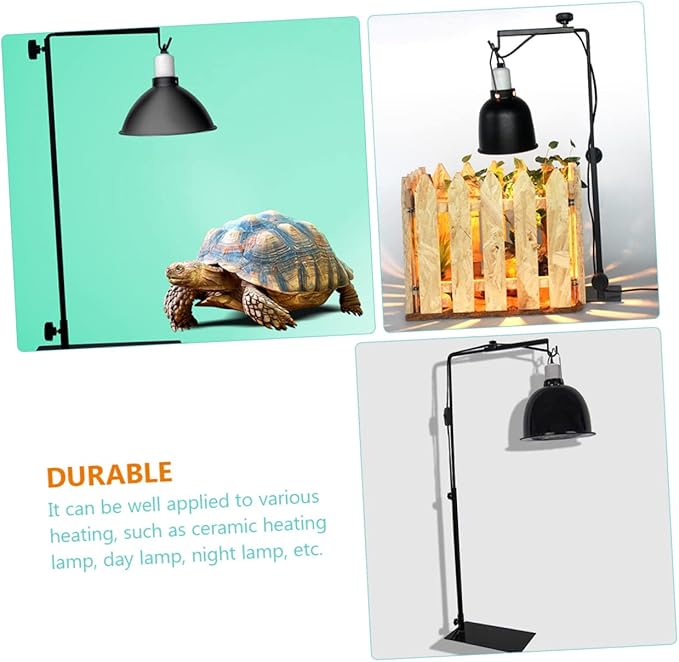 DECHOUS Adjustable Reptile Lamp Stand Metal Light Rack for Terrarium Compatible Bearded Dragons Snakes and Lizards