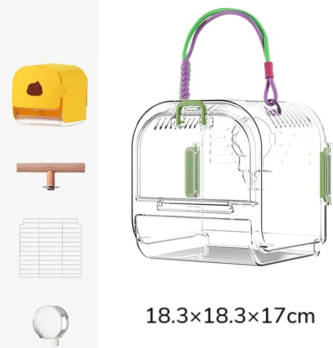 Parrot Go Out Portable Bird Bag, Clear Pet Cage, Convenient Travel Bag, Budgie Special Outdoor Bird Viewing Portable Cage