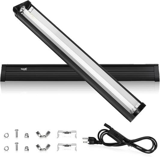 UVB Light for Reptiles Bearded Dragon, T5 UVB Reptile Light Fixture HO UVB Bulb Lighting Combo Kit 10.0 39W UVA UVB Reptile Light Bulb Terrarium Lamp Tube Bar for Snake Gecko Turtle Lizard, 34 Inch