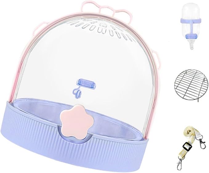 Bird Cage Bird Aviary Parrot Cage Flight Birdcag Bird Carrier Travel Carrier Cage Parakeet Cage Breathable Cage Spacious with Grids(Purple)