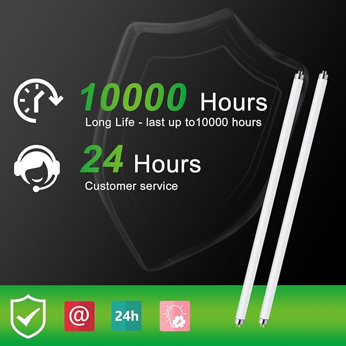 LUCKY HERP T8 14W UVB 5.0 Reptile Light, UVA UVB Reptile Light Bulb 2 Pack, Fluorescent Lamp for Reptiles Amphibians Lizards Chameleons