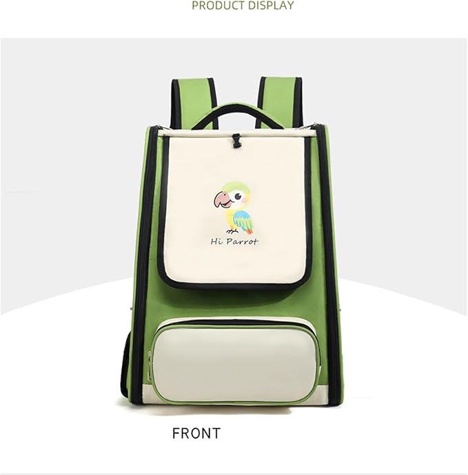 Comfortable Bird Transport Backpack for Outdoor Adventures Including Removable Tray and Feeding Cup Fashionable Bird Carrier