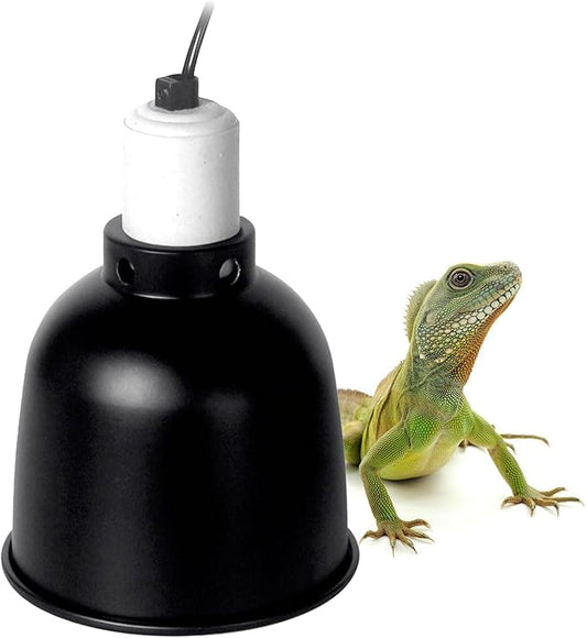 BNOSDM Reptile Light Fixture,5.5 Inch Deep Dome Reptiles Heat Lamp Fixture for UVB UVA Bulb,Heat Basking Bulb,Optical Reflection Heat Lamp Fixtures for Reptile Amphibian Tank Terrariums