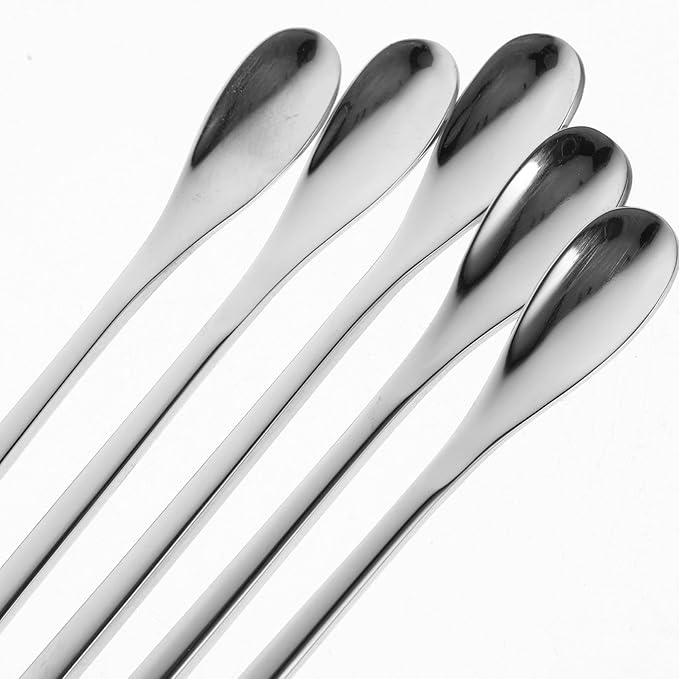 5pcs Reptile Food Spoon for Lizards Small Pet Feeding Tool Long Handle