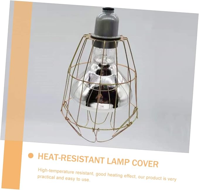 LIOOBO 3pcs Wear-Resistant Heating Bulb Cages for Reptiles and Livestock Safe Light Covers with Anti-Scald Design for Chickens and Animals