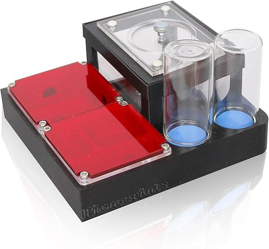 Ant Farm Nest - Educational Habitat - Black and White Acrylic Design with Built-in Water Tower and Clear Observation Area (M-2)