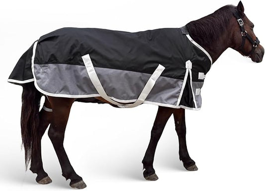 Winter Blanket for Mini Horse, Pony, Donkey, Llama, Alpaca, Small Equine- 220g Filled Medium Weight Winter Horse Blanket - 1200D Water Resistant (55‘’)