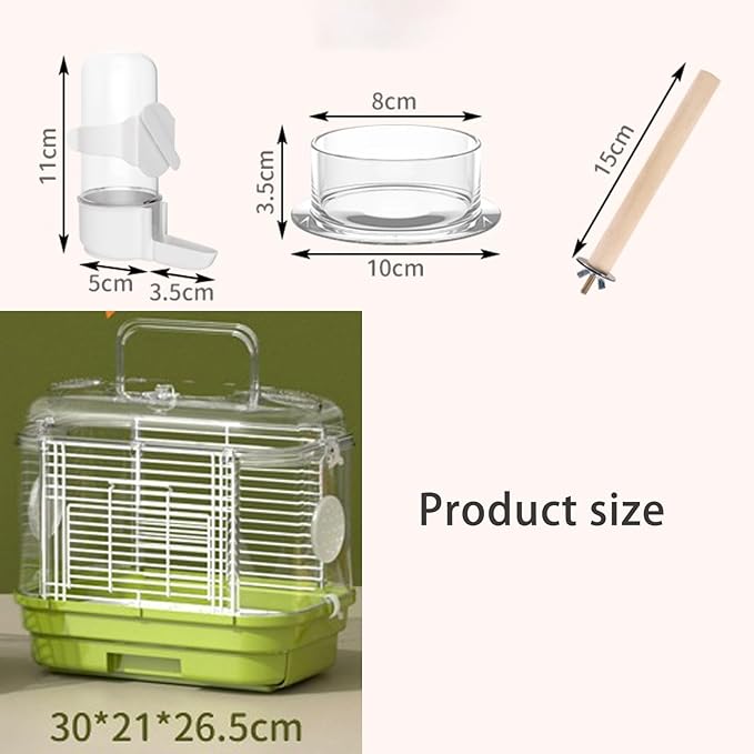 Bird Cage, Portable Bird Cages, Lightweight Waterproof Travel Bird Cage, Parrot Parakeet Carrier for Pets Outdoor and Shopping
