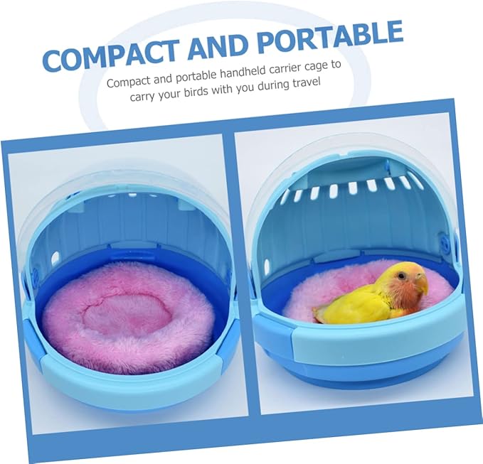 Cage Portable Handheld Pet Birds Carrier Travel-Friendly Parrot Cage Ventilated Design for Outdoor Use Lightweight and Easy to Carry for Birds Like Parakeets and Budgies