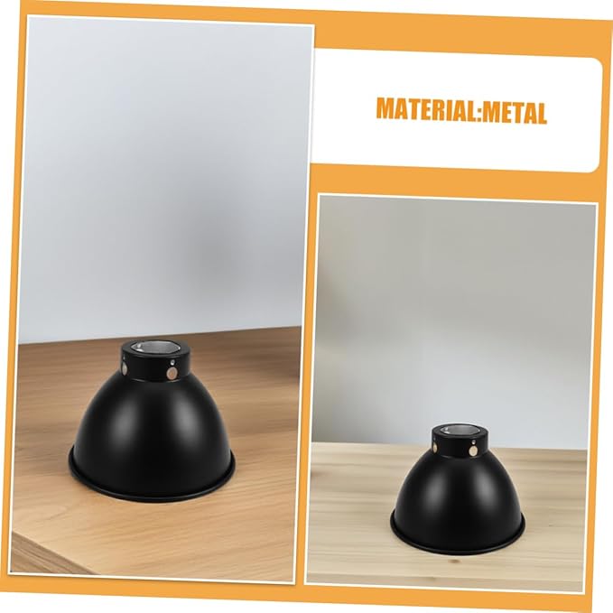 UPKOCH Deep Reptile Light Lampshade: 5.5 Inch Heat Lamp Lampshade with Hook - Heat Lamp Cover with Wide Angle Illumination for Reptile Terrariums