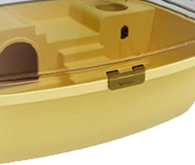 Deluxe Hamster Home with Clear Top and Easy Access, Yellow
