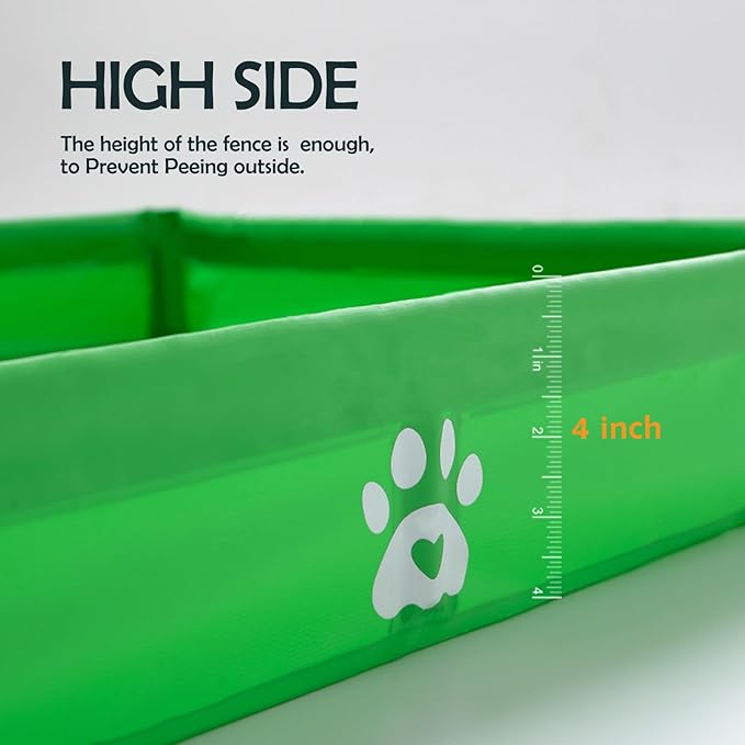 MEEXPAWS Dog Pee Pad Holder Foldable, Puppy Pad Holder Liner Base High Side, Dog Litter Box Indoor for Large Dog 33’’x22’’, Training Pad Holder Leak-Proof, Potty Pad Holder for Dogs Easy Clean