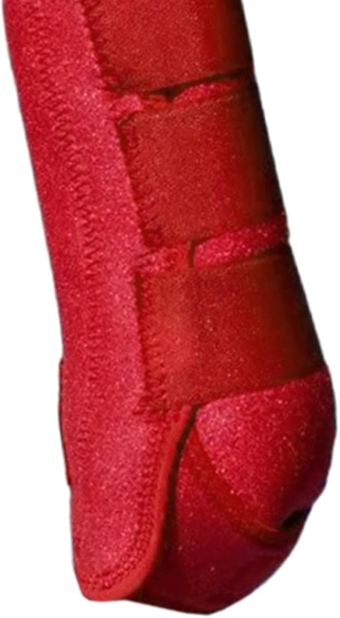 Generic 4Pcs Horse Boots Leg Protectors Adjustable Comfortable Neoprene Reusable Breathable Horse Protectors Equipment Set, red, L