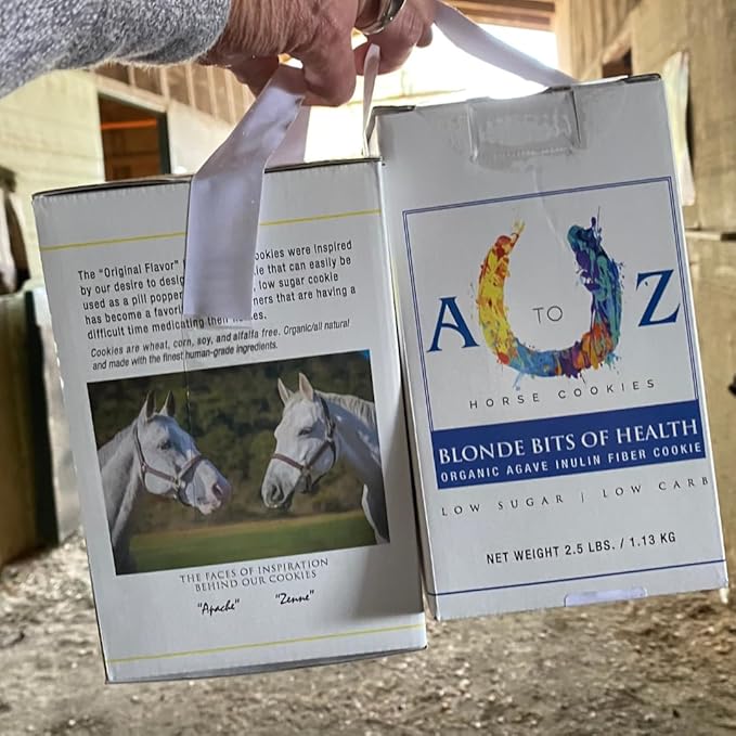 Horse Treats, Blonde Bits of Health, Low Carb/Sugar, A Softer Cookie, Wheat, Corn, Soy & Alfalfa Free, Made with Cinnamon & Agave, All Natural Ingredients, 10 lb