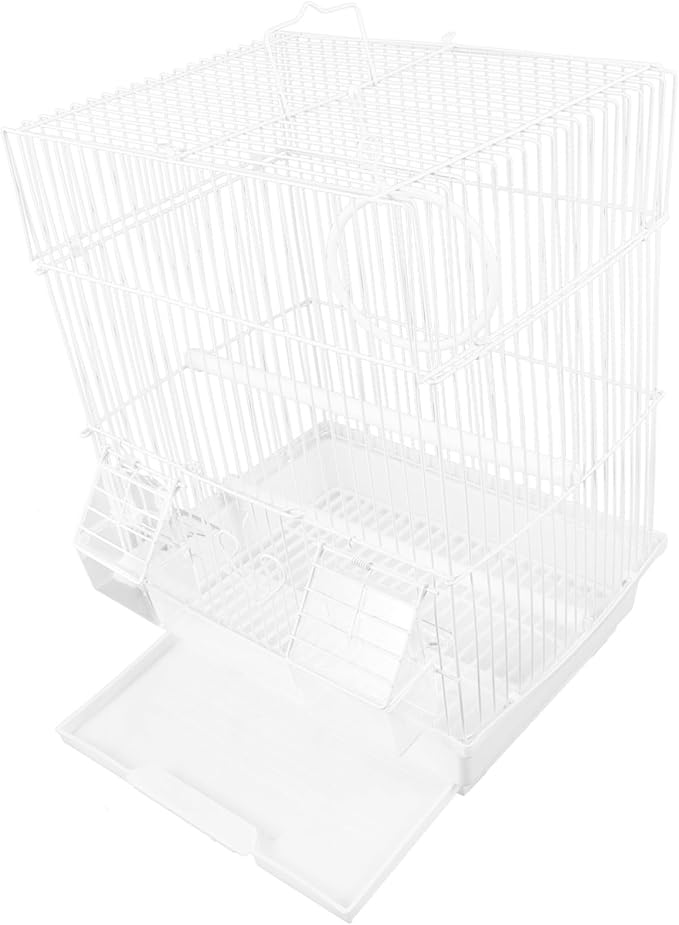 SUPVOX 1set Portable Metal Bird Carrier Cage for Parrots Wire Design for Finches and Jade Birds Stylish Home Decor Birdcage for Convenient Travel