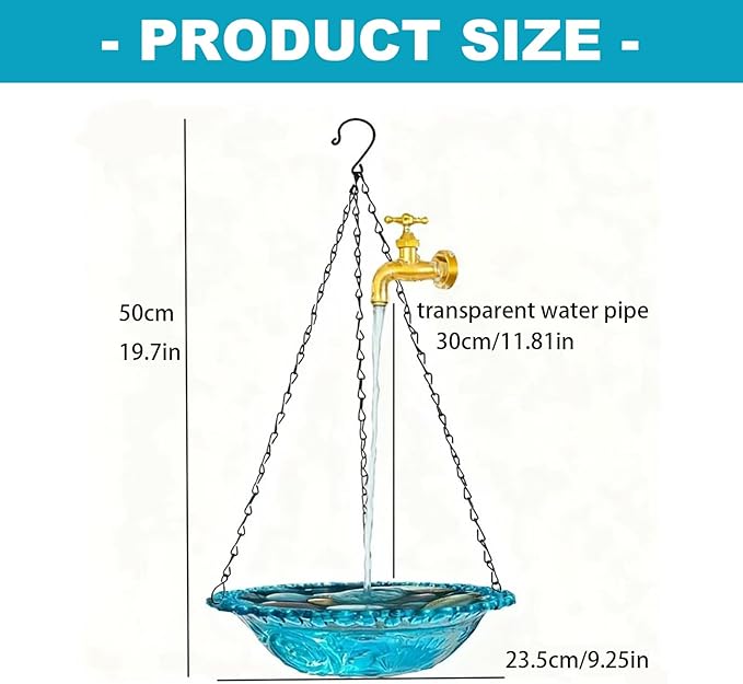 USB Power Garden Bird Waterer Hanging Bird Feeder Quick Setups Adjustable Water Feature Ideal for Outdoor Use Hanging Bird Feeders for Outdoors