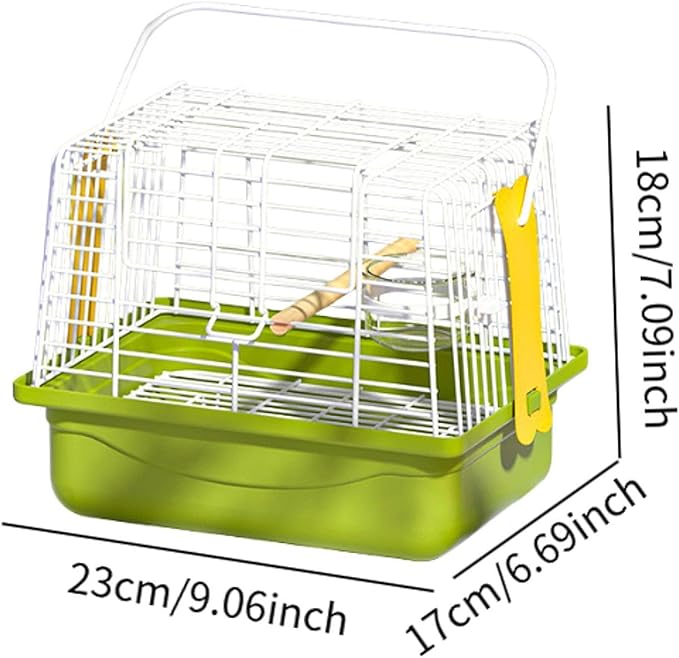 Bird Travel Carrier Cage Cage Carrier Carry Transport Parrot Parakeet Carrier with Stand for Shopping Cockatiel Parakeets, Set of 3