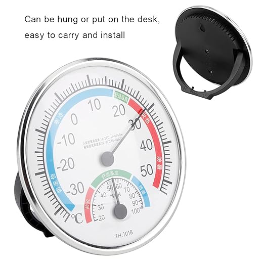 Reptile Psychrometer Indoor High Precision Hygrometer Thermometer 2 in 1 Desk Hanging Monitor for Reptile Enclosure Greenhouse ABS Material Multiple Colors