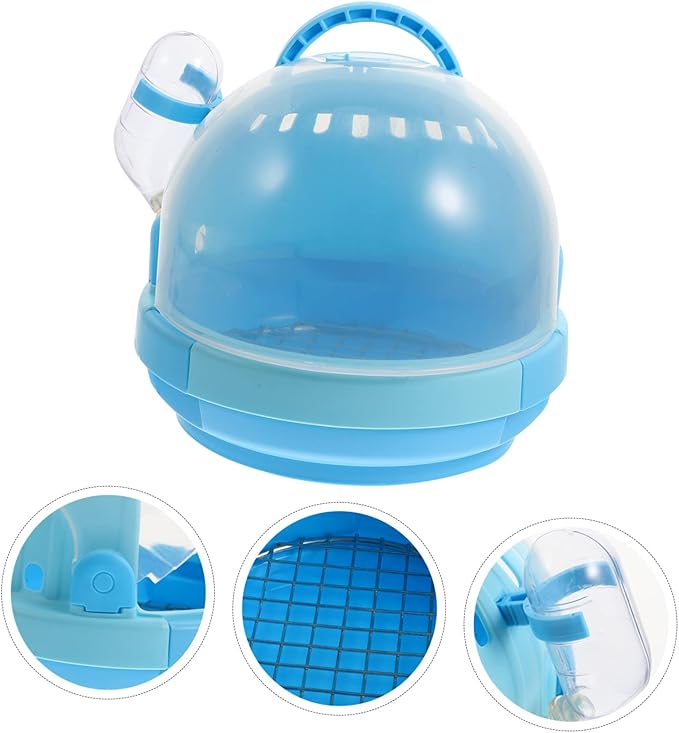 Happyyami 1set Portable Handheld Bird Carrier Cage Lightweight Parrot Travel Case for Small Birds Breathable Design for Vet Visits and Outdoor Adventures Includes Capsule and Galvanized Mesh