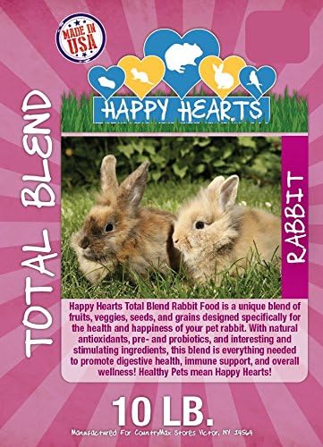 CountryMax Happy Hearts Total Blend Rabbit Food (10 Pounds)