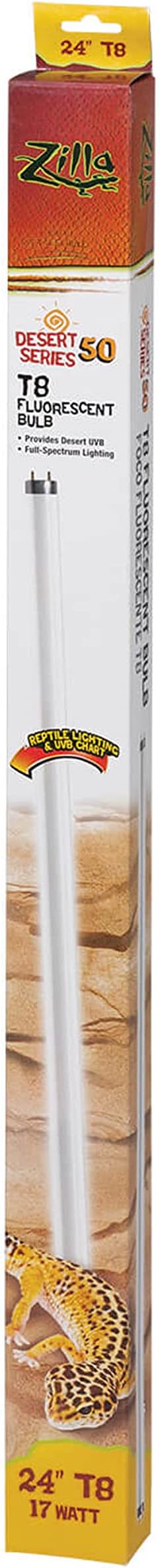 Zilla T8 Fluorescent Bulbs Desert Series 50, 17 Watts