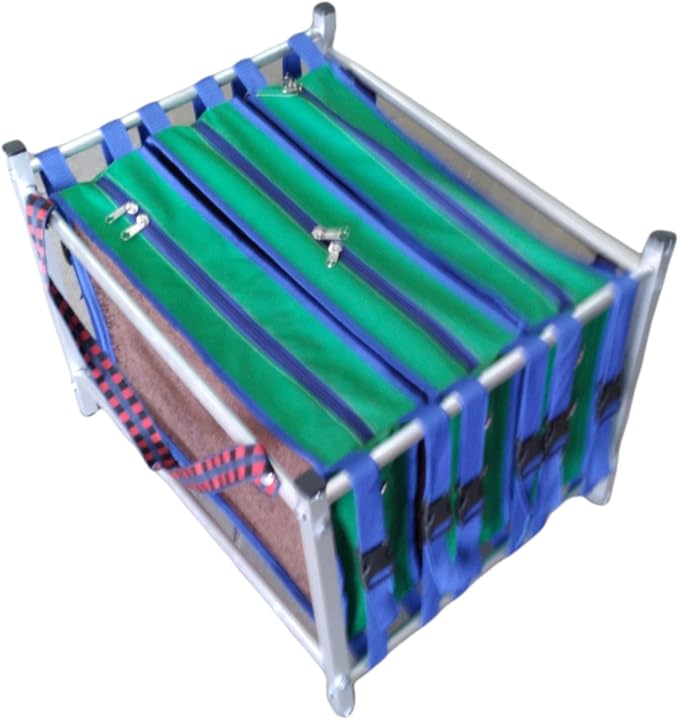 TRANSPORTE MALETA CARGADOR GALPONERAS para GALLOS(Triple) ALUMINIO Rooster Carrier CAGE…