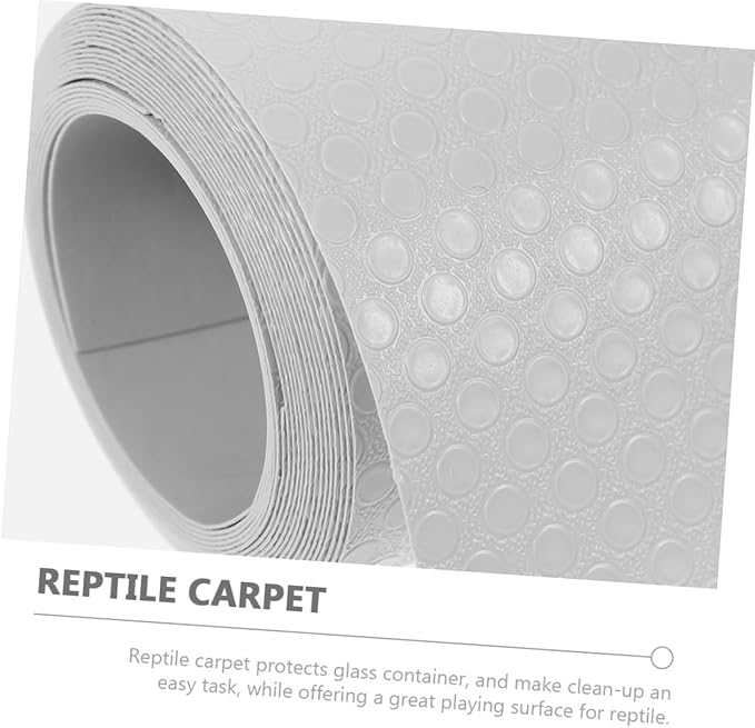 Toyvian Reptile Carpet Substrate Mat Non-Slip EVA Liner for Leopard Gecko Bearded Dragon Tortoise Tank Terrarium Bedding Grey