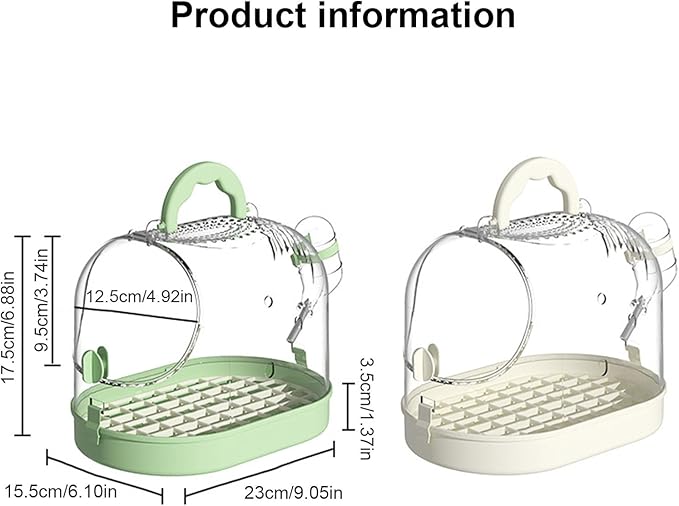 Clear Birdcage Bird Travel Cage for Small Size Indoor Outdoor Easy Observation Carriers Transport Cage Small Bird Transport Box