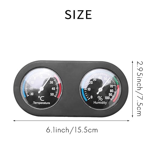 Reptile Tank Thermometer Hygrometer Temperature Humidity Monitor for Vivarium Terrarium