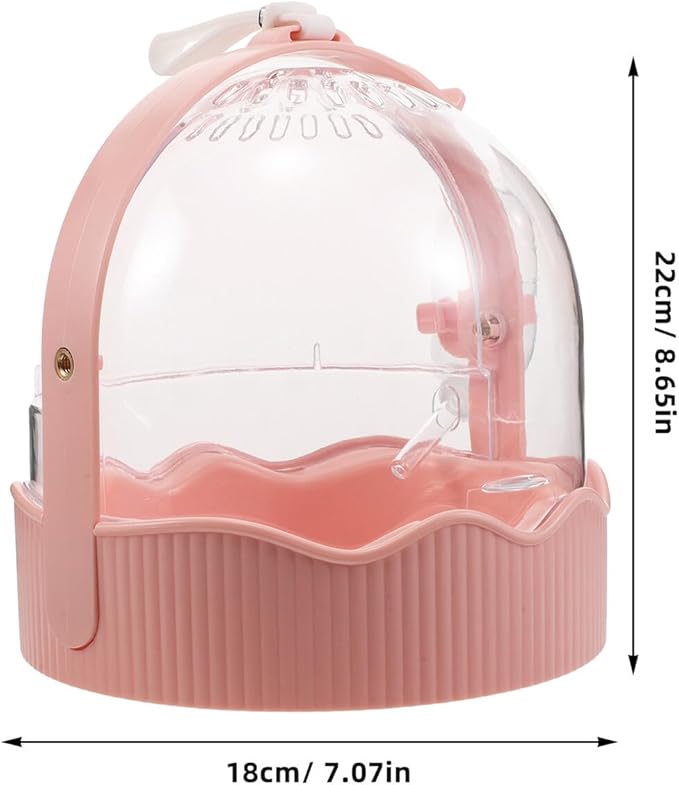 Portable Parrot Carrier Bird Travel Cage with Breathable Mesh and Spacious Design Lightweight Outdoor Bird Cage for Conures Pink