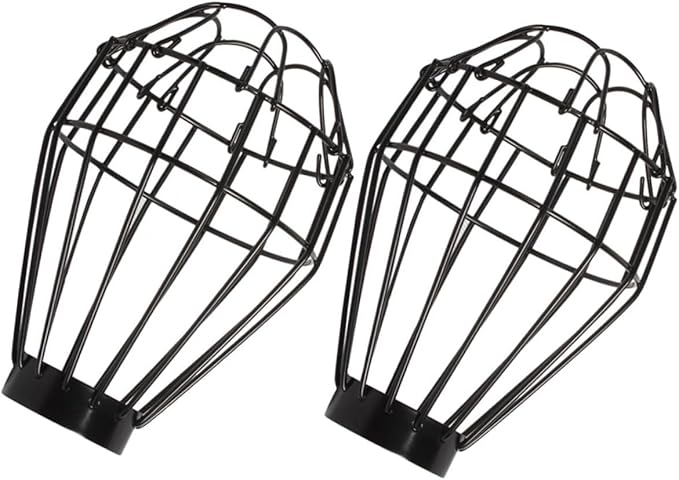 SOLUSTRE 2sets Dome Shaped Bulb Shade Reptile Terrariums Heat Lamp Cover Anti-Scald Lamp Mesh for Reptile Pets 2pcs*2