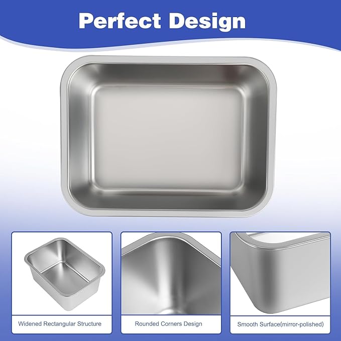 3 Gallons Large Dog Water Bowl, 2PCS Stainless Steel Metal Dog Bowls, Large Capacity Pet Food Bowl Water Dish for Indoor and Outdoor Universal for Medium to Giant Dogs